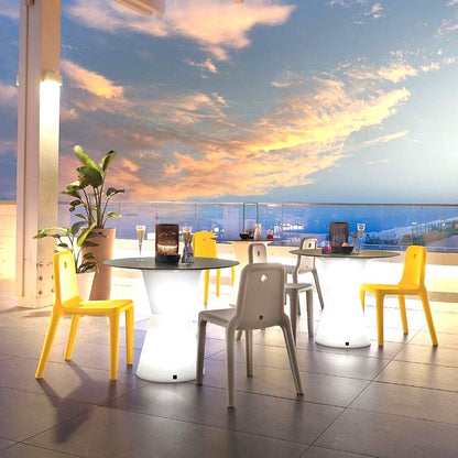 Tables classiques Dot + plateau en céramique rond